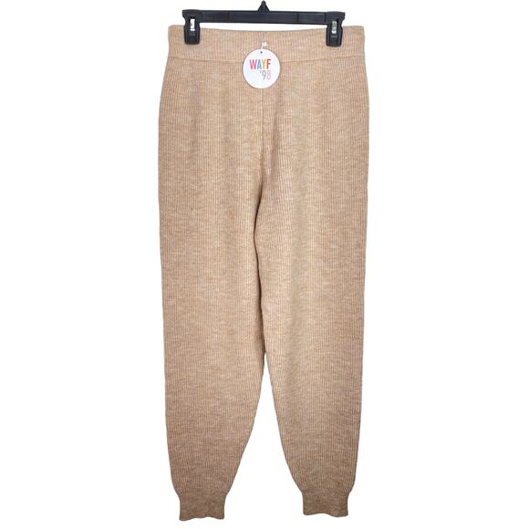 WAYF '98 Knit Sweater Sweatpants Joggers Women's Medium New W/Tags Camel - Picture 2 of 6